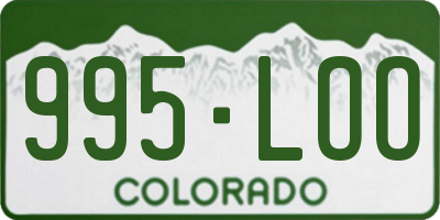 CO license plate 995LOO