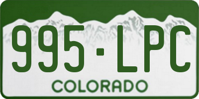 CO license plate 995LPC
