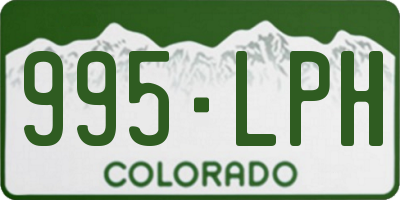CO license plate 995LPH