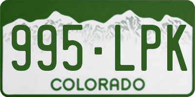 CO license plate 995LPK