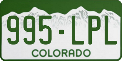 CO license plate 995LPL