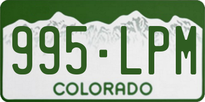 CO license plate 995LPM