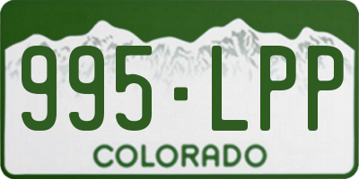 CO license plate 995LPP