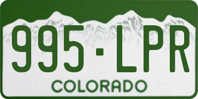 CO license plate 995LPR