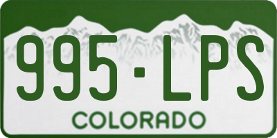 CO license plate 995LPS