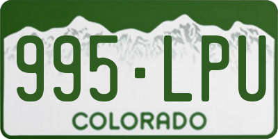 CO license plate 995LPU