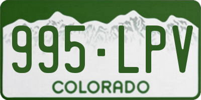 CO license plate 995LPV