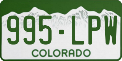 CO license plate 995LPW
