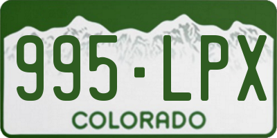 CO license plate 995LPX