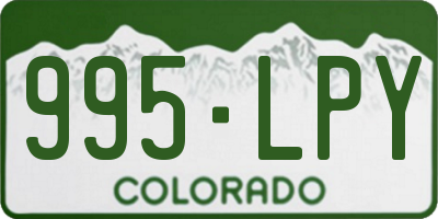 CO license plate 995LPY