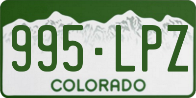 CO license plate 995LPZ