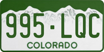 CO license plate 995LQC