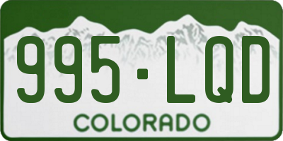 CO license plate 995LQD