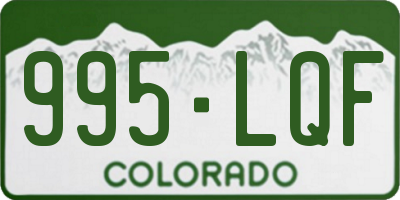 CO license plate 995LQF