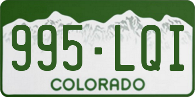 CO license plate 995LQI