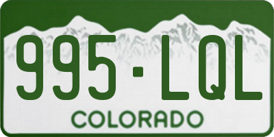 CO license plate 995LQL