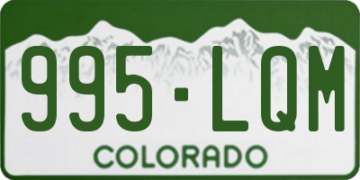 CO license plate 995LQM