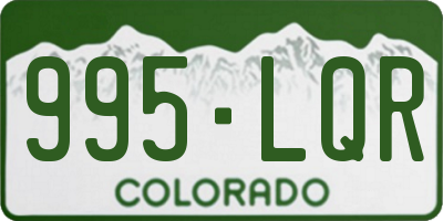 CO license plate 995LQR