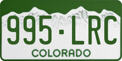 CO license plate 995LRC