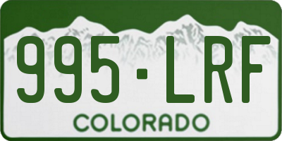 CO license plate 995LRF