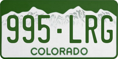 CO license plate 995LRG