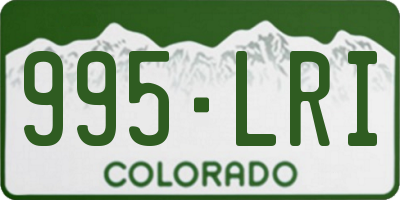 CO license plate 995LRI