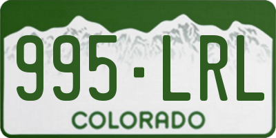 CO license plate 995LRL