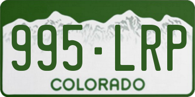 CO license plate 995LRP