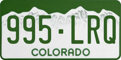 CO license plate 995LRQ
