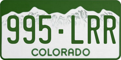 CO license plate 995LRR