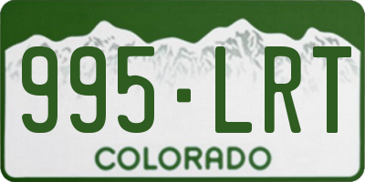 CO license plate 995LRT