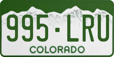CO license plate 995LRU