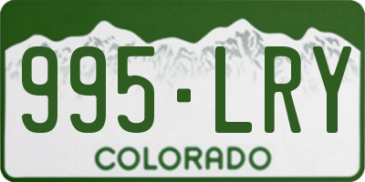 CO license plate 995LRY