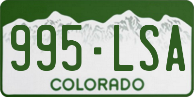 CO license plate 995LSA
