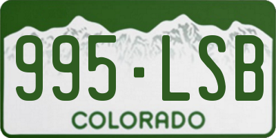 CO license plate 995LSB