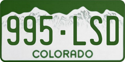 CO license plate 995LSD