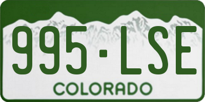 CO license plate 995LSE