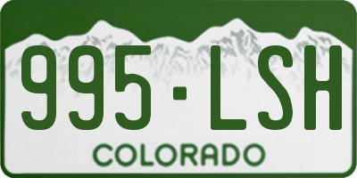 CO license plate 995LSH