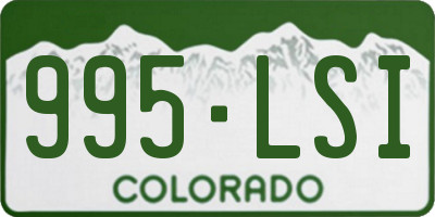 CO license plate 995LSI