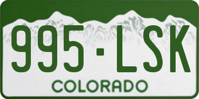 CO license plate 995LSK