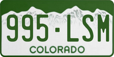 CO license plate 995LSM