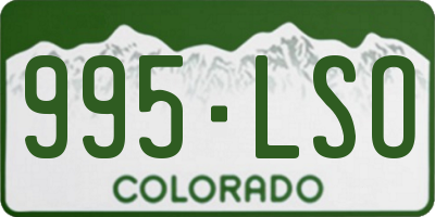 CO license plate 995LSO