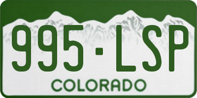 CO license plate 995LSP