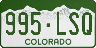CO license plate 995LSQ