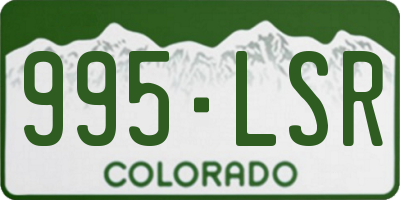 CO license plate 995LSR