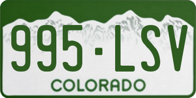 CO license plate 995LSV