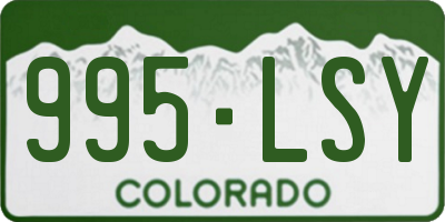 CO license plate 995LSY