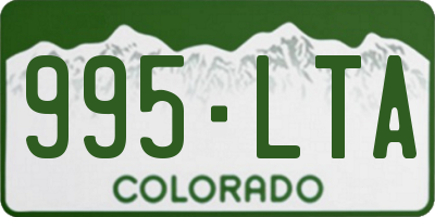 CO license plate 995LTA