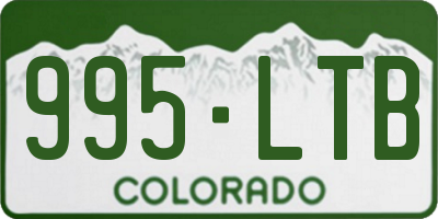 CO license plate 995LTB