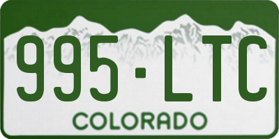 CO license plate 995LTC